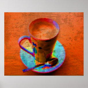 Pop Art Coffee Cup Poster Print