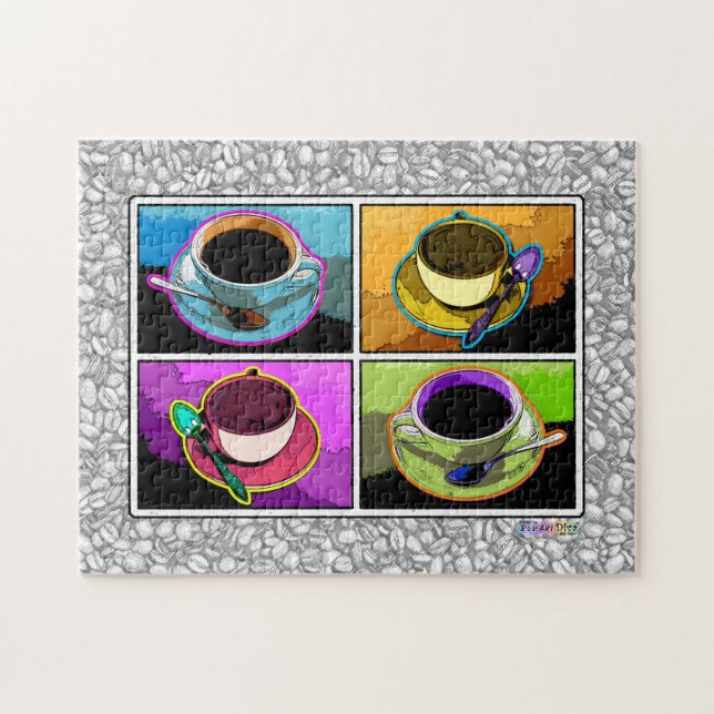 Pop Art Coffee Cups Puzzle (Horizontal)