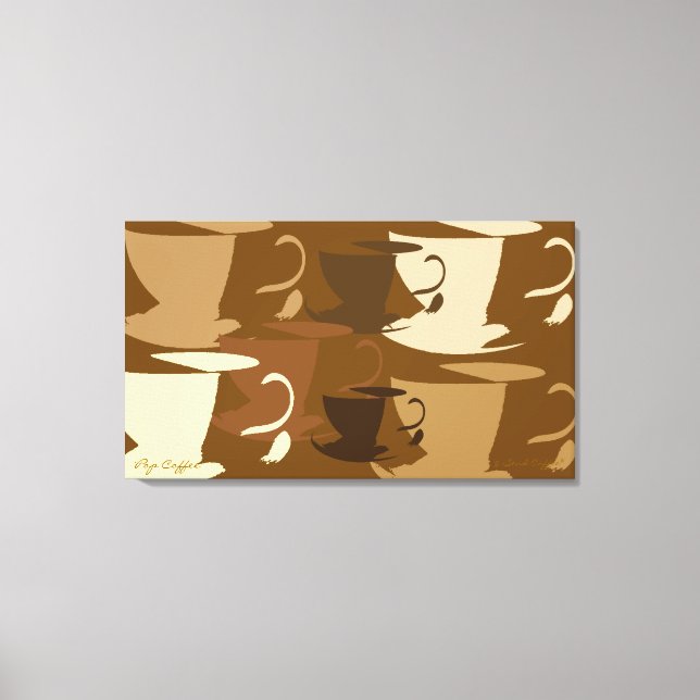 Pop Art Coffee on Canvas Print (Front)