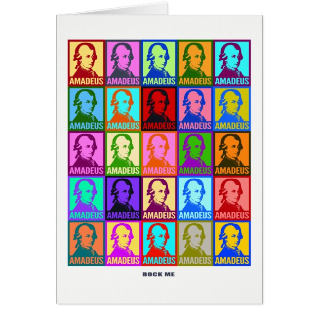 Pop Art coloré Amadeus | Mozart Rock Me (Devant)