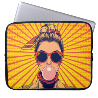 Pop Art Colorido Arte Moderna Vibrante Laptop Sleeve