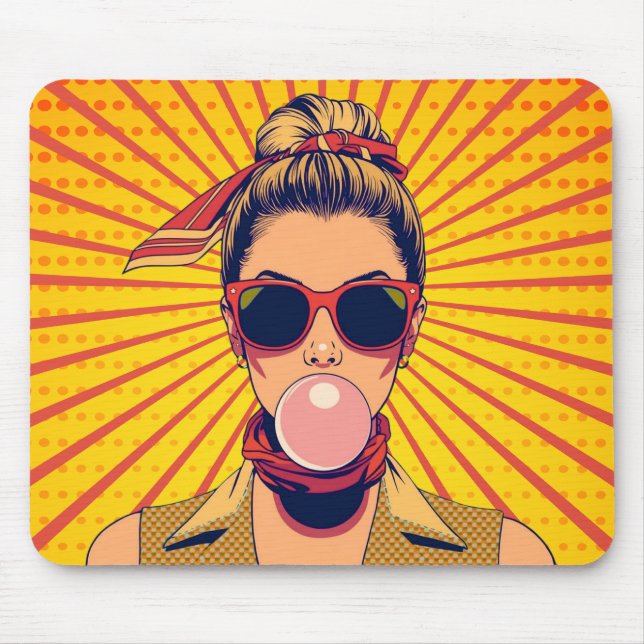  Pop Art Colorido  Arte Moderna Vibrante  Mouse Pad (Front)