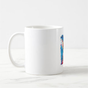 Pop Art Colourful Bunny Rabbit King Queen  Coffee Mug