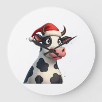 Pop Art Colourful Cow Christmas T-Shirt (1)