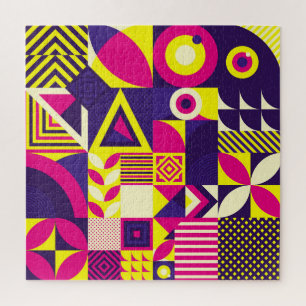 Pop art, colourful geometric shapes. jigsaw puzzle