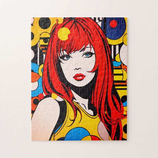 Pop art Colourful girl  Jigsaw Puzzle (Vertical)