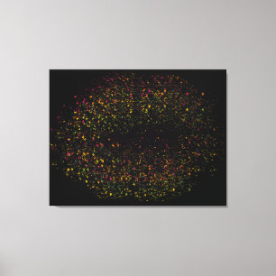 Pop Art Colourful Lips Canvas Print