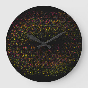 Pop Art Colourful Lips Large Clock