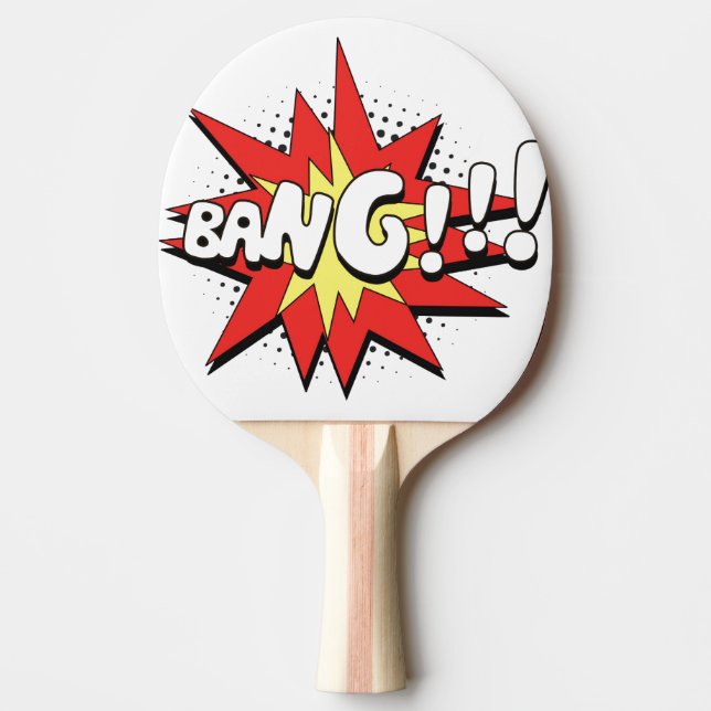 Pop Art Comic Bang! Ping Pong Paddle (Front)