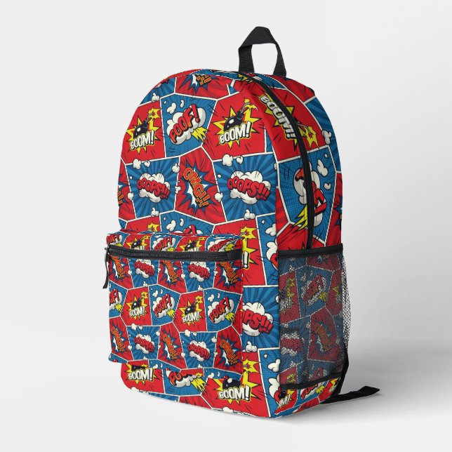 Pop Art Comic Book Sac à dos imprimé (Coin arrière droit)