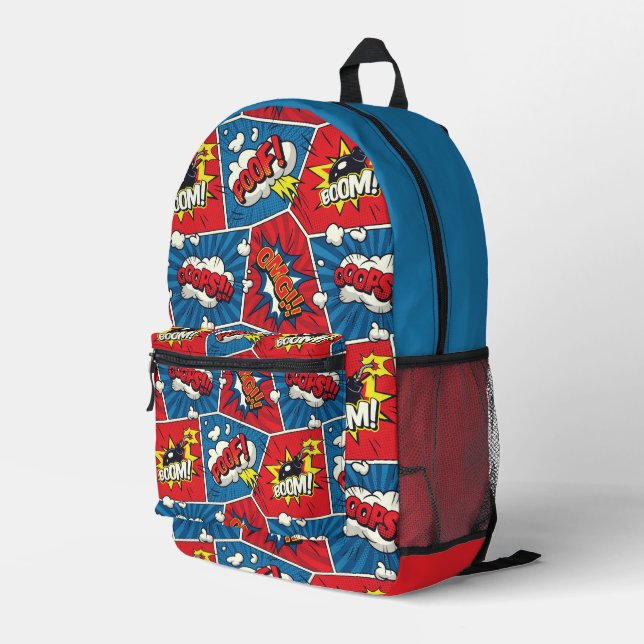 Pop Art Comic Book Sac à dos imprimé (Coin arrière droit)