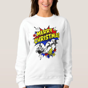 Pop Art Comic Book Style Merry Christmas Sweatshirt