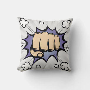Pop art comic bubbles design. Vintage illustration Throw Pillow