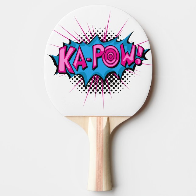 Pop Art Comic Ka-Pow! Ping Pong Paddle (Front)