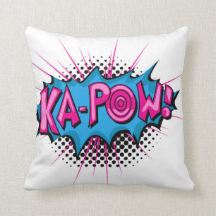 Pop Art Comic Ka-Pow! Throw Pillow