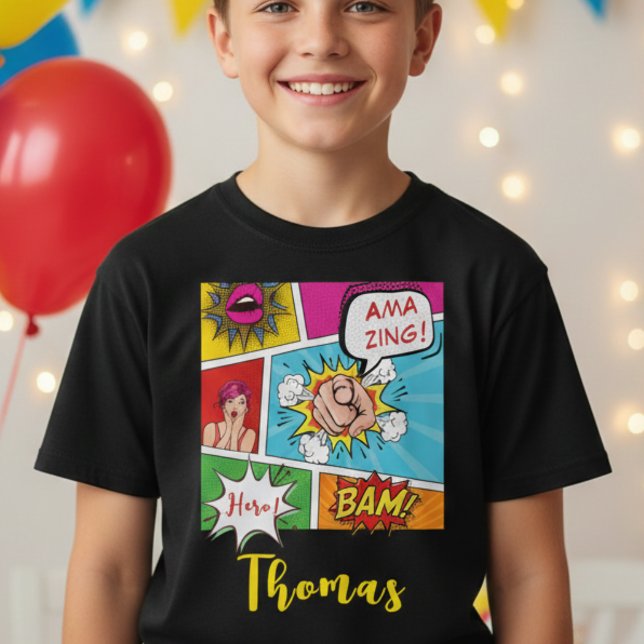 Pop art comic kid T-Shirt (Creator Uploaded)