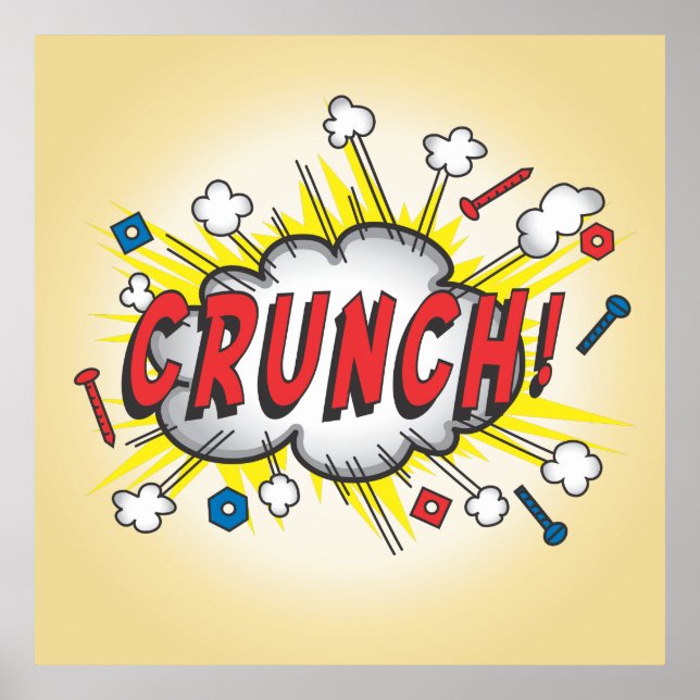 Pop art Comic livre inspiré Crunch! poster (Devant)
