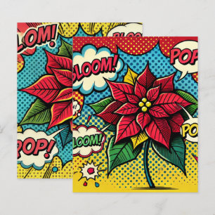 Pop Art Comic Livre Poinsettia Scrapbook Papier