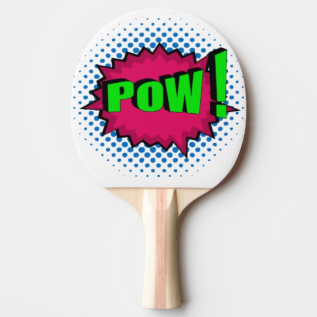 Pop Art Comic Pow! Ping Pong Paddle (Front)