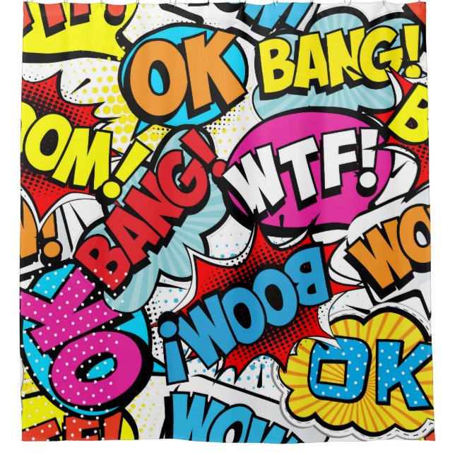Pop Art Comic: Retro Seamless Pattern (Front)