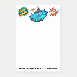 Pop Art Comic Style Bomb Boom! Customized Post-it Notes