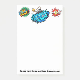 Pop Art Comic Style Bomb Boom! Customized Post-it Notes