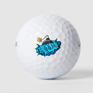 Pop Art Comic Style Bomb Boom! Golf Balls