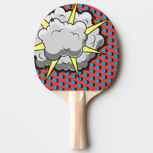 Pop Art Comic Style Explosion Ping Pong Paddle