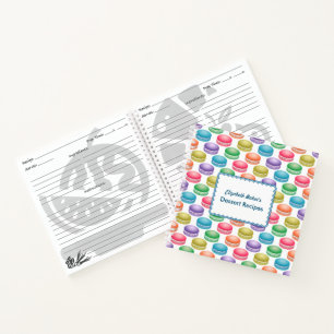 Pop Art Cookies Colourful Macarons Personalized Notebook