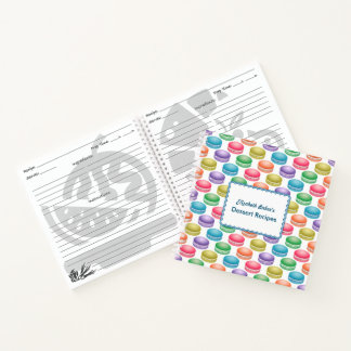 Pop Art Cookies Colourful Macarons Personalized Notebook