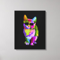 Pop Art cool cat kitty cat art