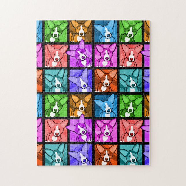 Pop Art Corgi Puzzle (Vertical)