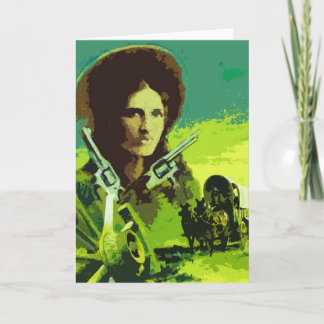 Pop Art Cowgirl Greetings Card