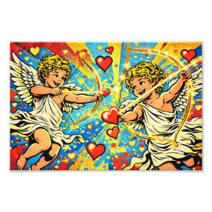 Pop Art Cupids of Love Photo Print