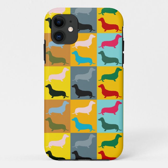 Pop Art Dachshunds Case-Mate iPhone Case (Back)