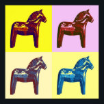 Pop Art dala horse Poster<br><div class="desc">Pop art meet the Scandinavian Dala Horse.</div>