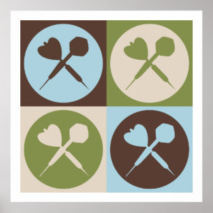 Pop Art Darts Poster