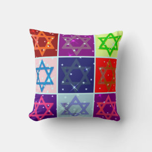 POP ART DESIGNER PILLOWS - JUDAICA - HANUKAH GIFTS