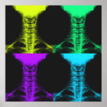 Pop Art Digital X-Ray Poster<br><div class="desc">Design features four coloured digitally-enhanced x-rays - pop art style!</div>