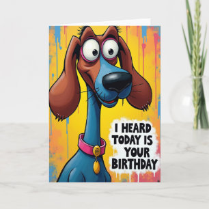 Pop Art Dog Birthday Card