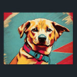 Pop Art Dog Photo - Modern Retro Colour Block Post Poster<br><div class="desc">"Pop Art Dog Photo - Modern Retro Colour Block Poster" Elevate your space with our "Pop Art Dog Photo" poster, a bold and vibrant piece that seamlessly blends modern trends with a hint of retro charm. This poster features a stylish colour block design that highlights your love for dogs in...</div>