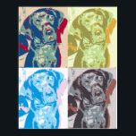 Pop Art Dog Poster<br><div class="desc">A poster of my dog Ruger in pop art style.</div>