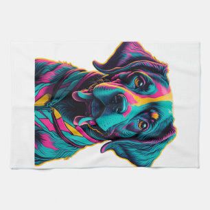 Pop Art dog to add fun and colour to your style  Kitchen Towel