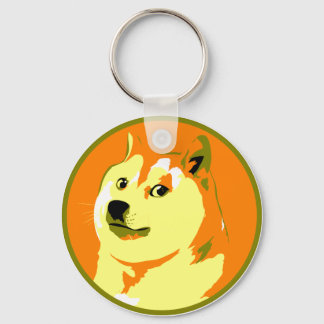 Pop Art dogecoin design Keychain