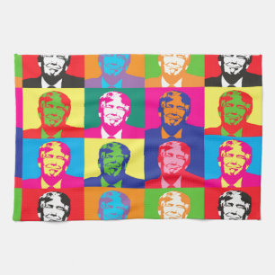 pop art donald trump kitchen towel