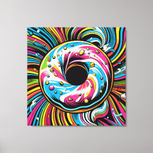 Pop Art Doughnut Canvas Print