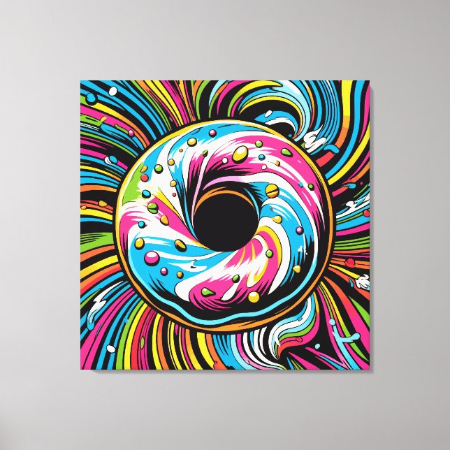 Pop Art Doughnut Canvas Print (Front)