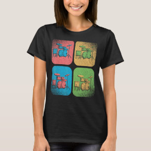 Pop Art Drum Set Drums Player Drummer Music Drums T-Shirt