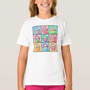 Pop Art Easter Bunny and Easter Eggs  T-Shirt