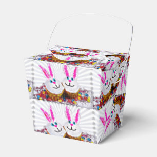 Pop Art Easter Bunny Cupcakes Favor Box